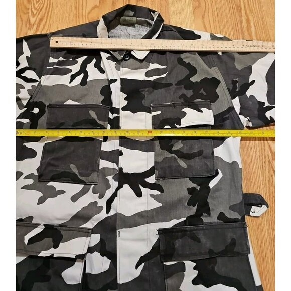 Rothco USA Combat Camo Black Field Jacket Military Uniform Men's Small Tactical - Picture 6 of 8